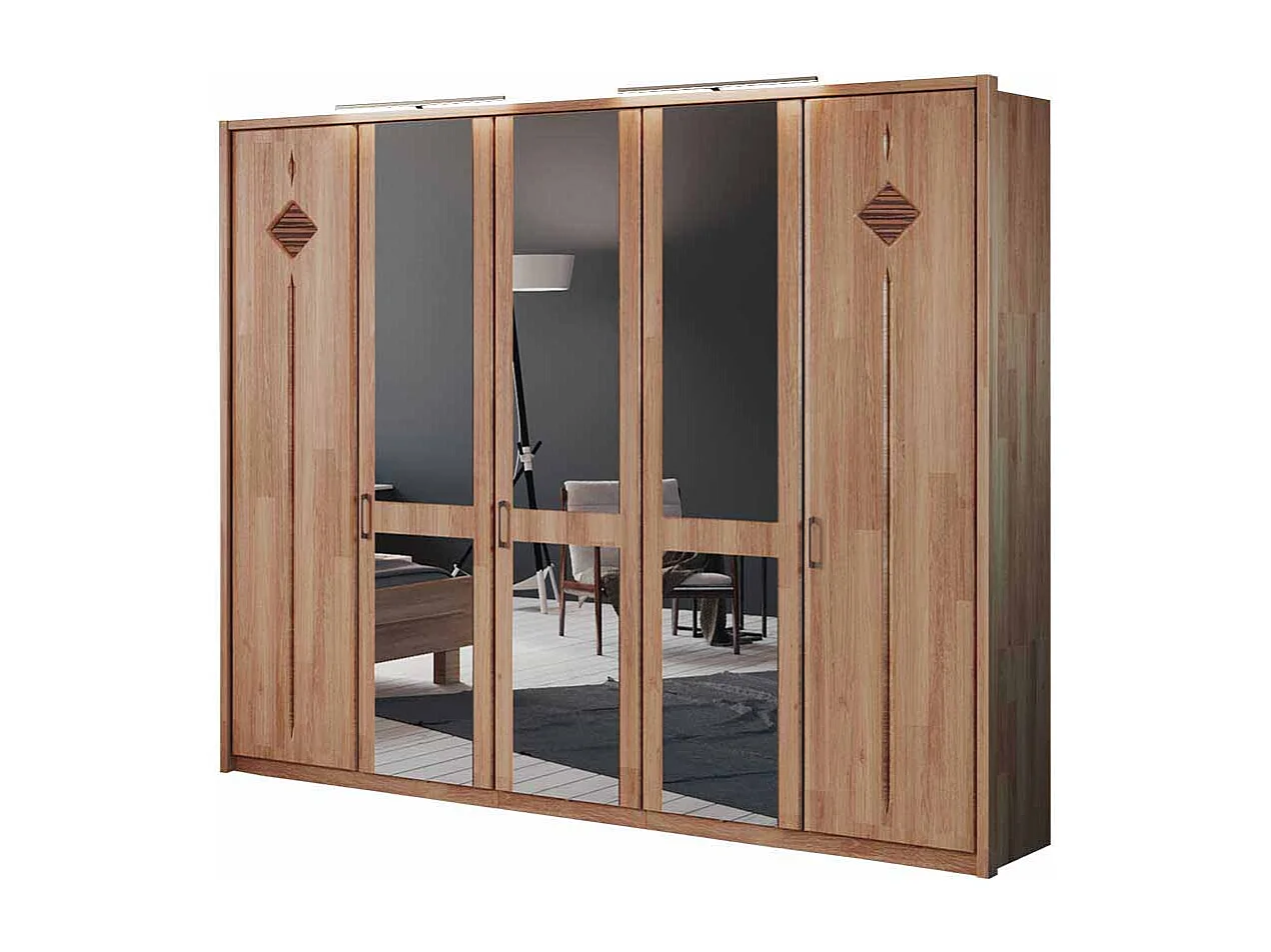 Schlafzimmer Kleiderschrank aus Erle Spiegeltüren