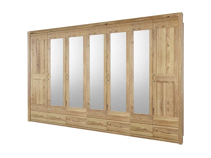 Kleiderschrank Wand 245 cm hoch sieben Drehtüren