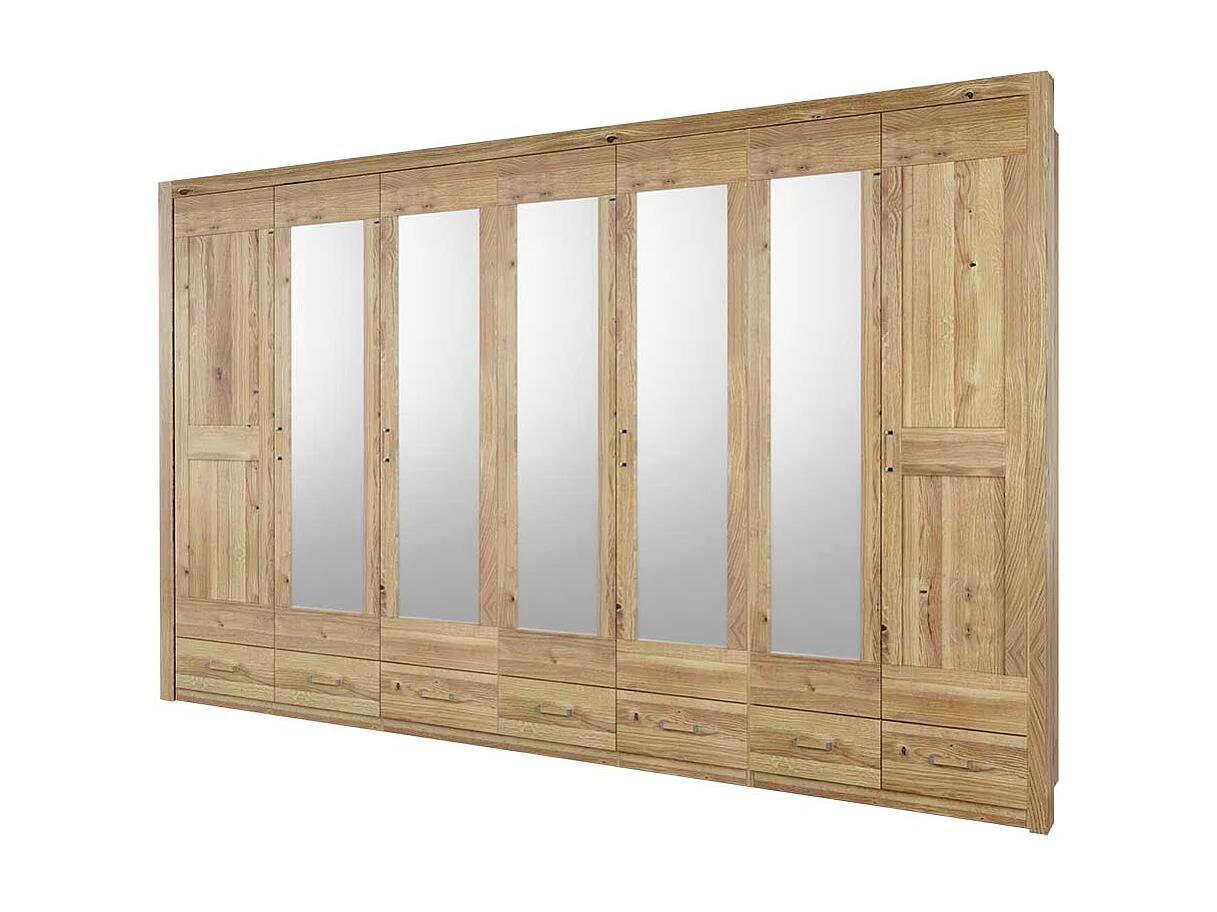Kleiderschrank Wand 245 cm hoch sieben Drehtüren
