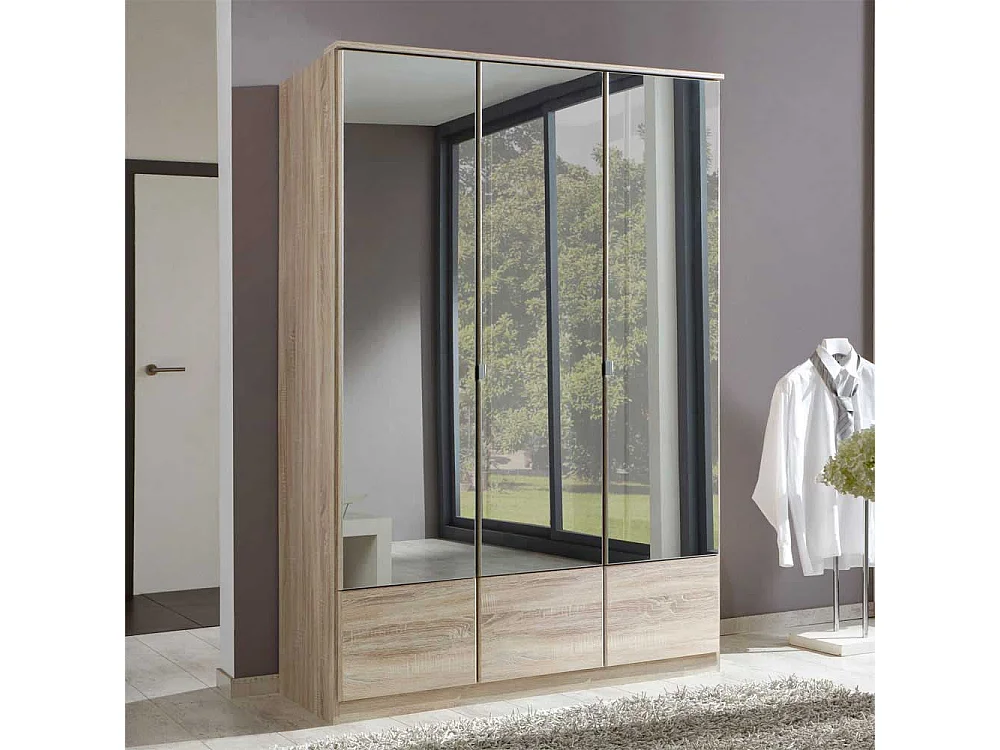 Schlafzimmerschrank mit Drehtüren Spiegeltüren