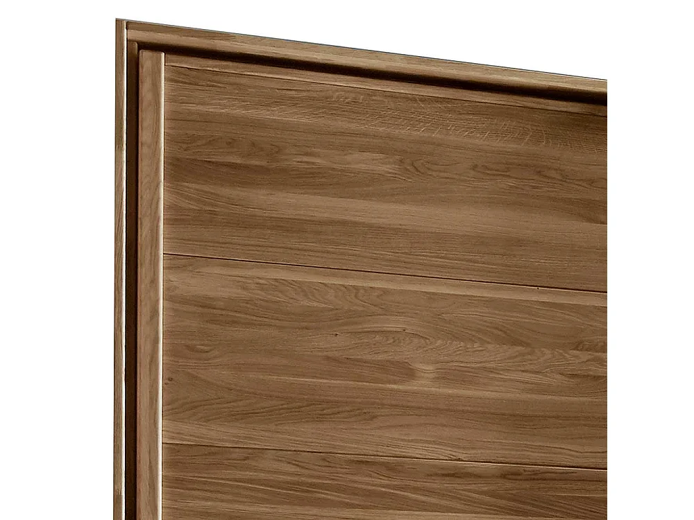 Schwebetuerenschrank aus Wildeiche Massivholz Spiegeltür