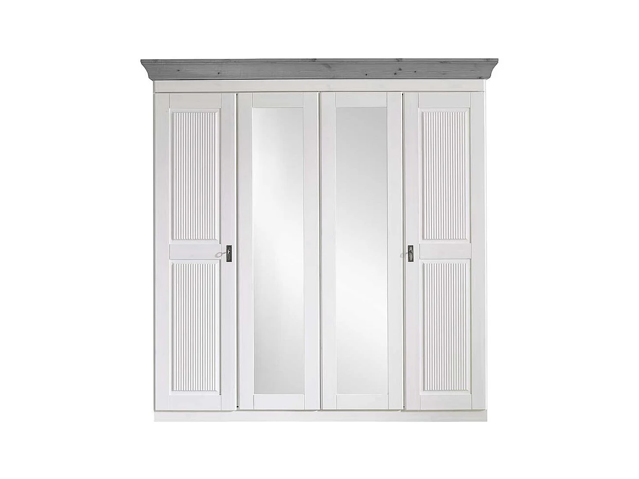 Schlafzimmerschrank Drehtürenschrank mit Spiegeln und Drehtüren