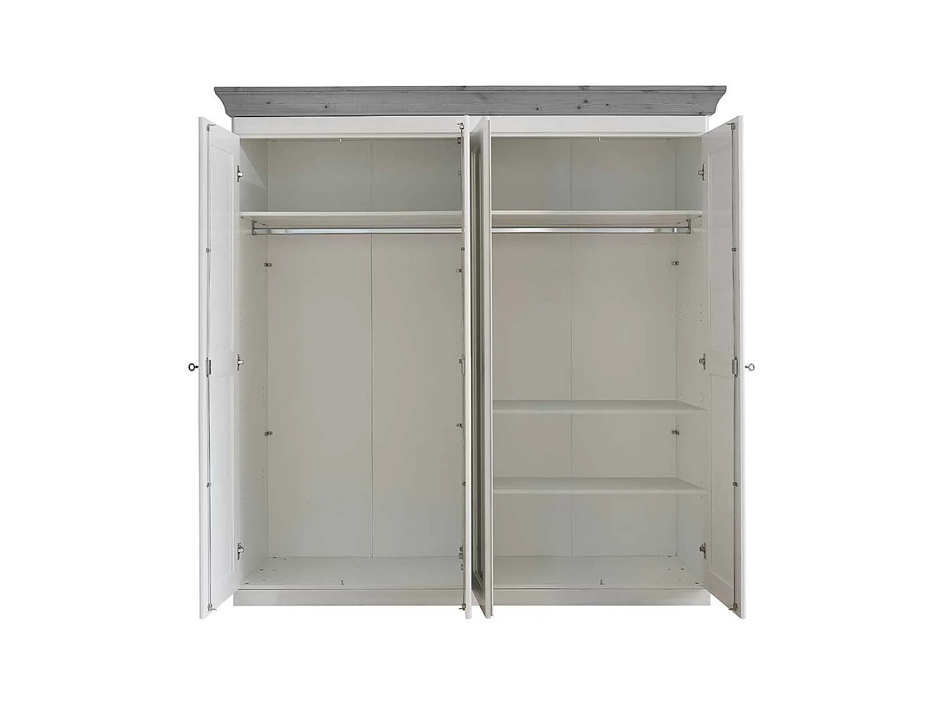 Schlafzimmerschrank Drehtürenschrank mit Spiegeln und Drehtüren