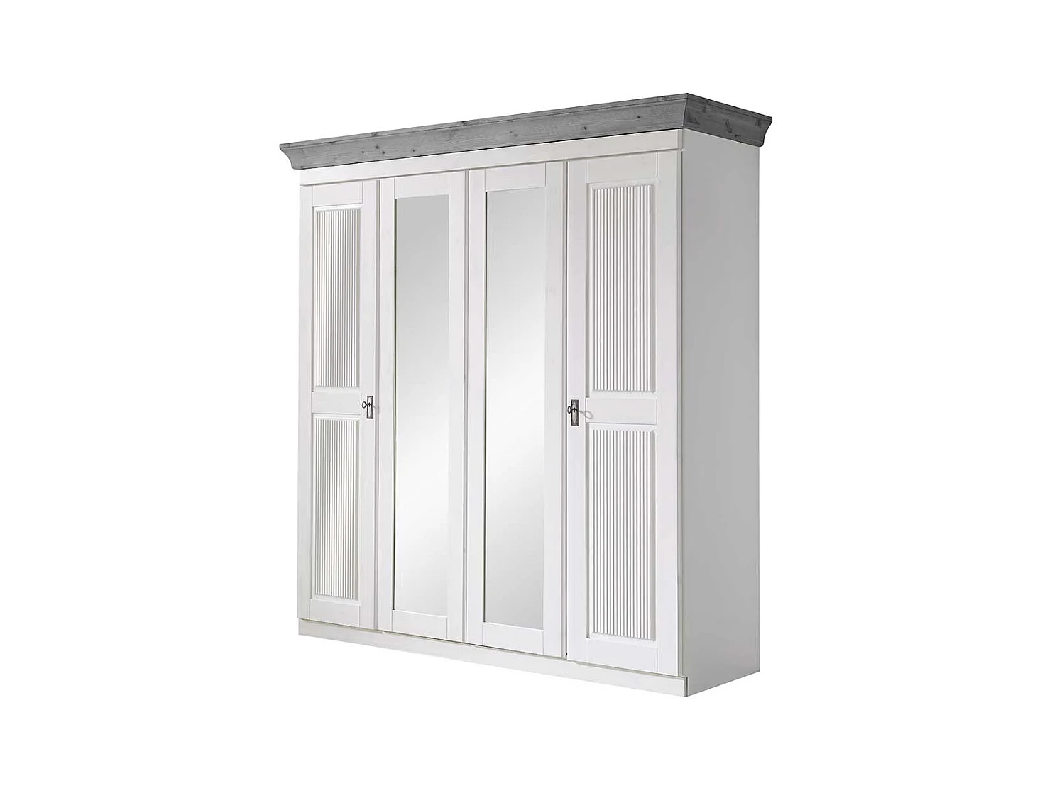 Schlafzimmerschrank Drehtürenschrank mit Spiegeln und Drehtüren