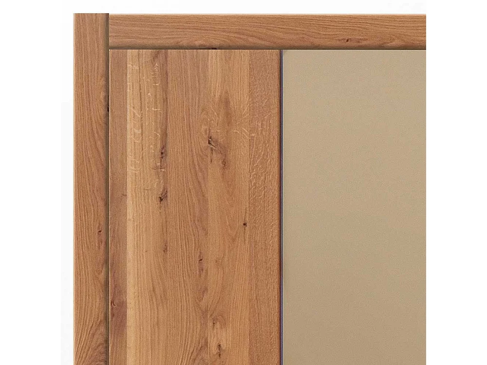 Schlafzimmerschrank Wildeiche aus Massivholz Spiegeltüren