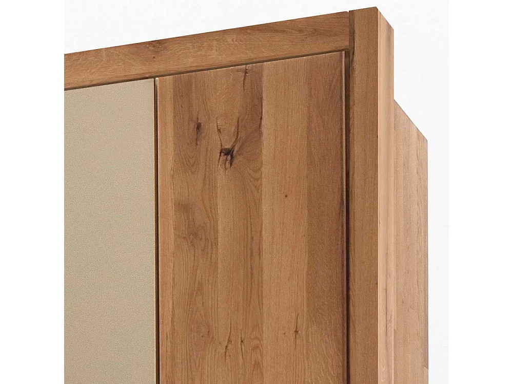 Schlafzimmerschrank Wildeiche aus Massivholz Spiegeltüren