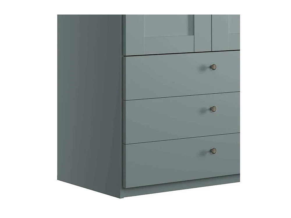 Kleiderschrank ohne Spiegel im modernen Landhausstil Graugrün
