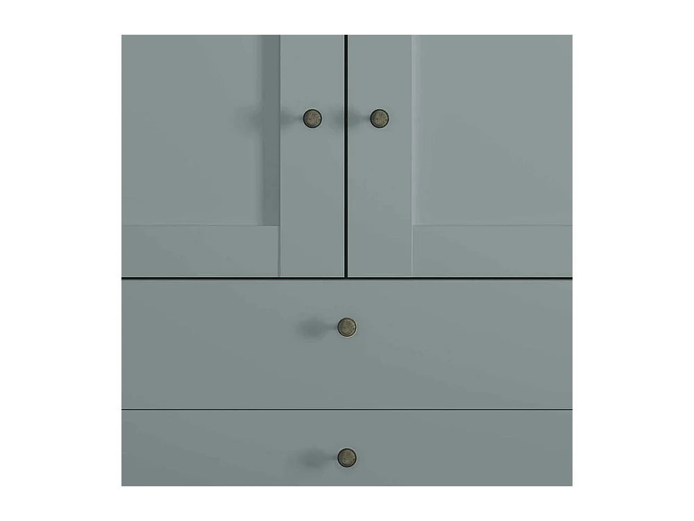 Kleiderschrank ohne Spiegel im modernen Landhausstil Graugrün
