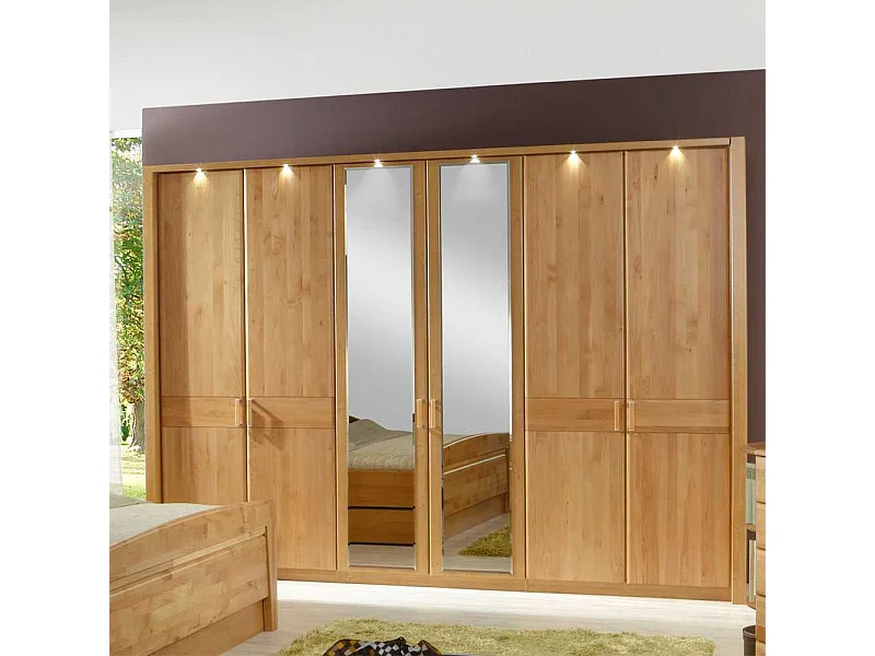 Schlafzimmerschrank aus Erle Teilmassiv Groß