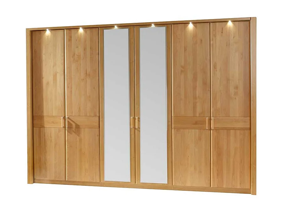 Schlafzimmerschrank aus Erle Teilmassiv Groß