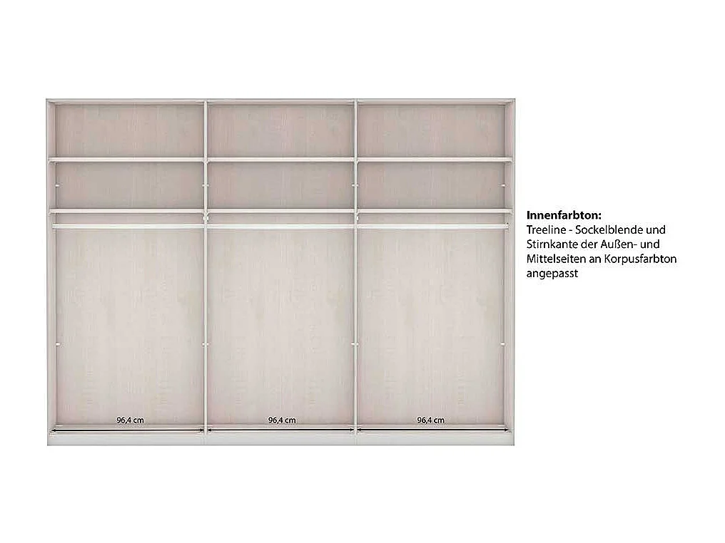 Schlafzimmerschrank in Hellgrau mit 6 Drehtüren modernen Landhausstil