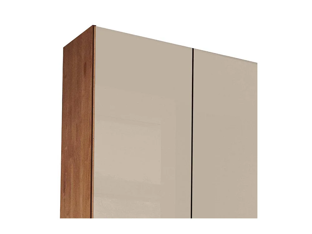 Drehtürenschrank Schlafzimmerschrank in Champagner teilmassiv