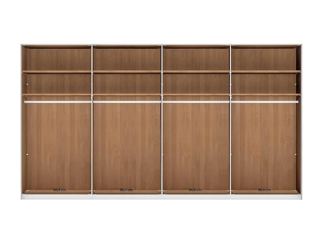 Drehtürenschrank Schlafzimmerschrank in Champagner teilmassiv