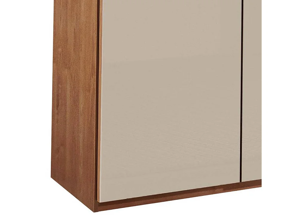 Drehtürenschrank Schlafzimmerschrank in Champagner teilmassiv