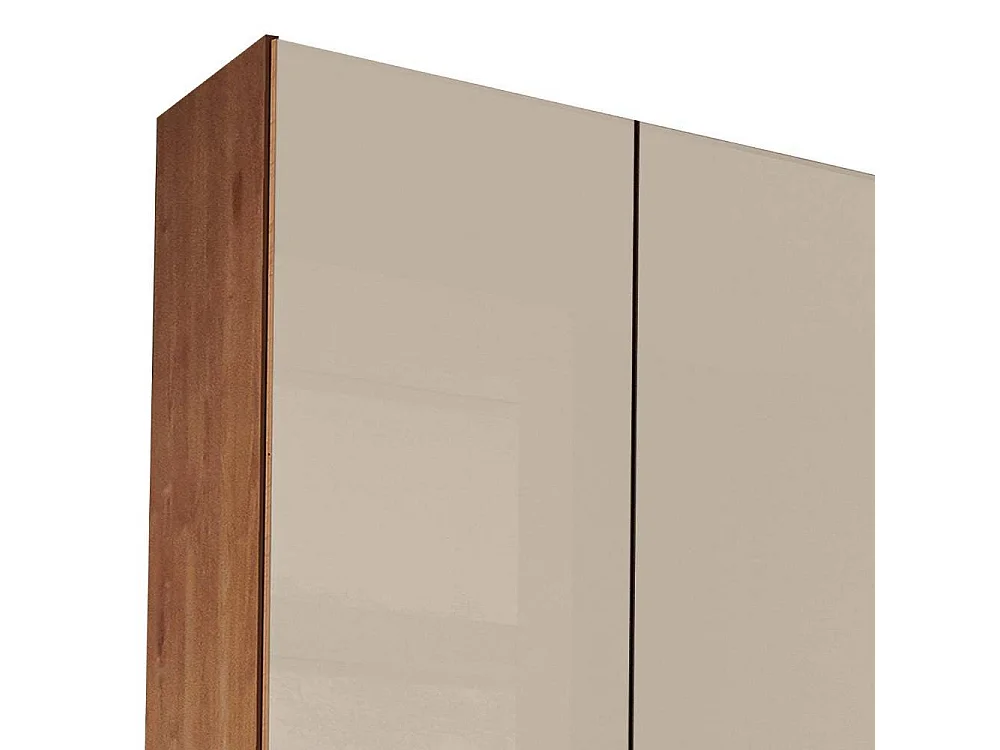 Drehtürenschrank Schlafzimmerschrank in Champagner teilmassiv