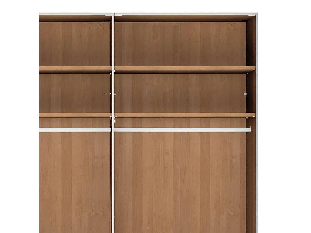 Drehtürenschrank Schlafzimmerschrank in Champagner teilmassiv