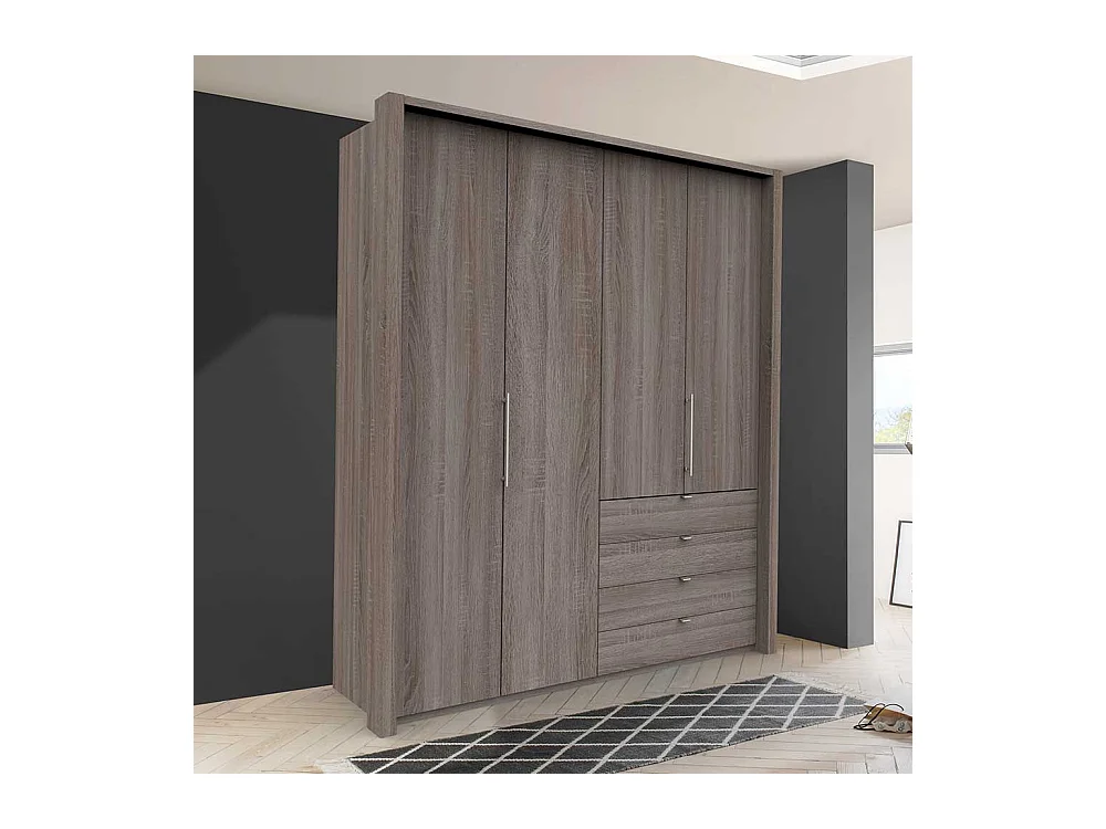 Kleiderschrank Jugendzimmer mit vier Schubladen 2 türig