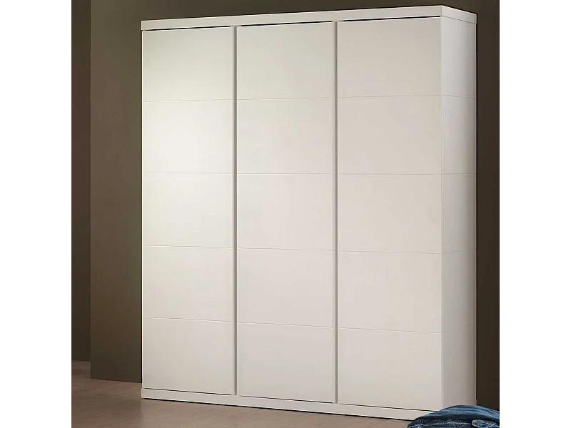 Schlafzimmer-Drehtürenschrank in Weiß Dreitürig