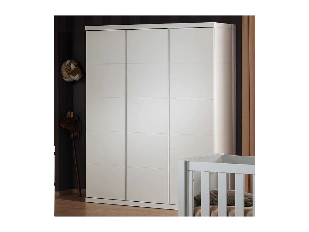 Schlafzimmer-Drehtürenschrank in Weiß Dreitürig