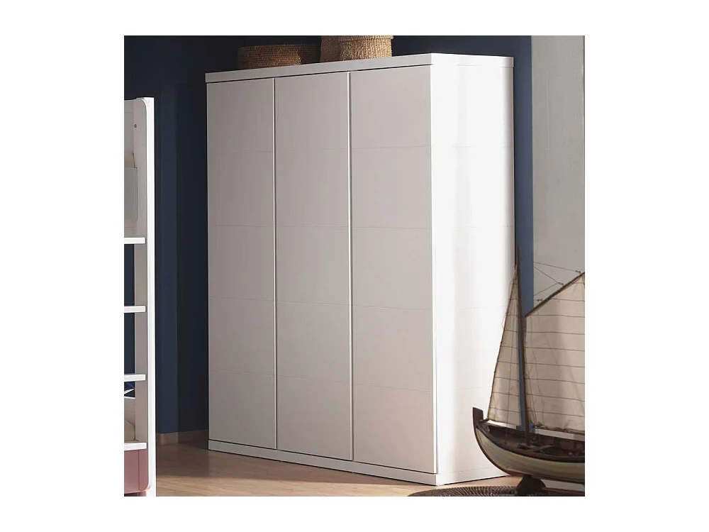 Schlafzimmer-Drehtürenschrank in Weiß Dreitürig