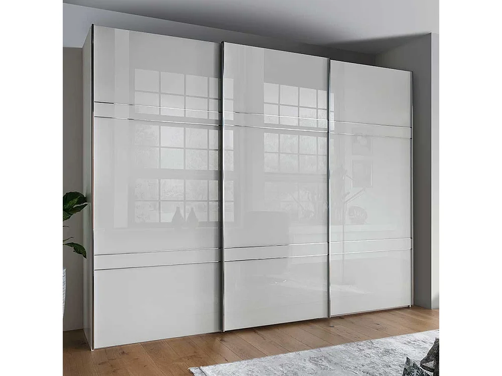 Schwebetürenschrank in Weiß Made in Germany