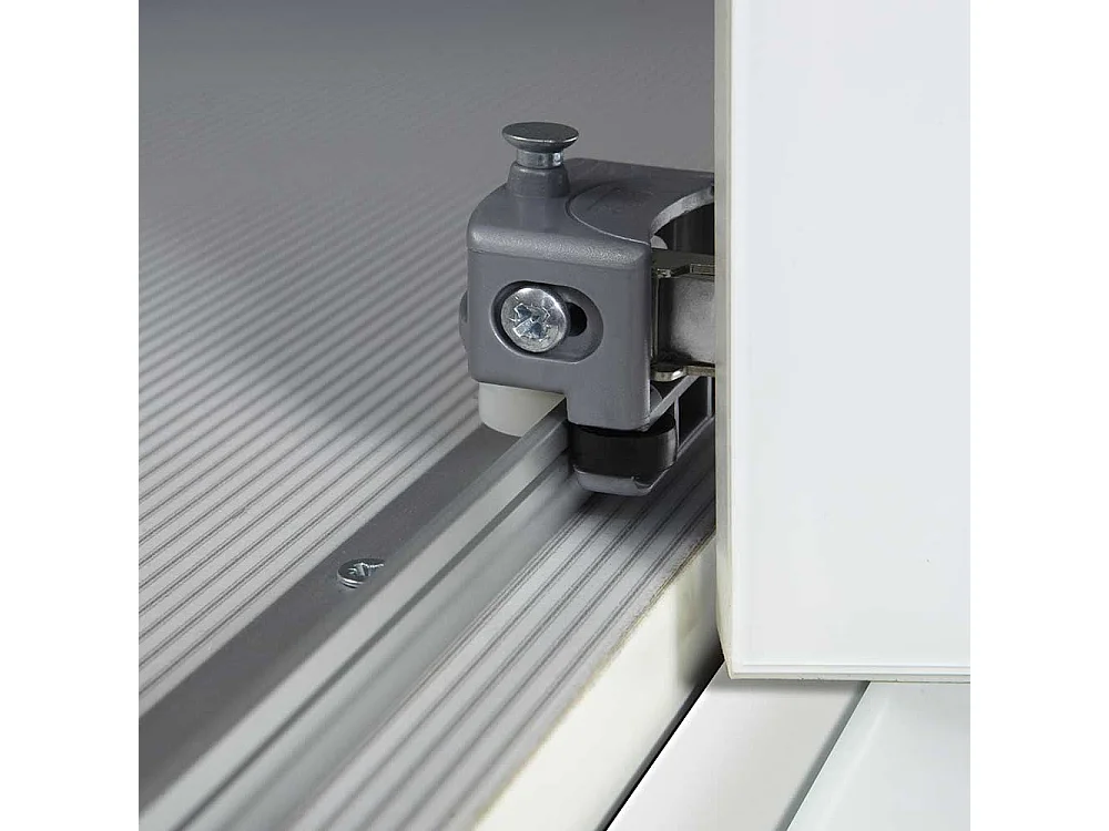 Schlafzimmerschrank mit Falttüren Weiß Eiche Trüffel