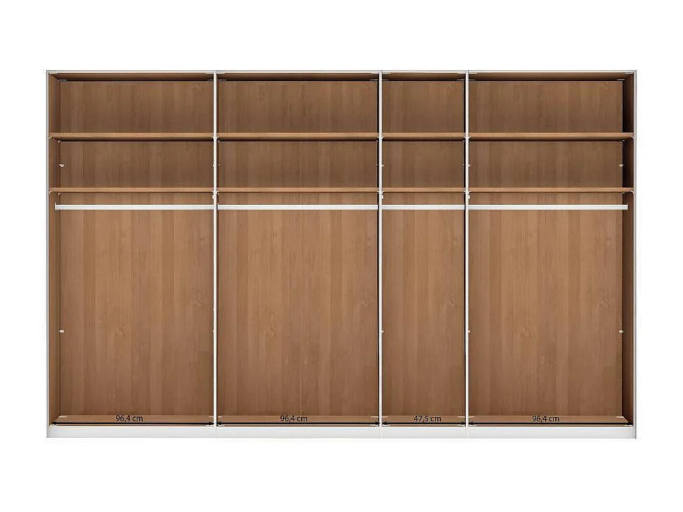 Kleiderschrank Drehtürenkleiderschrank mit Massivholz Türen in Erlefarben