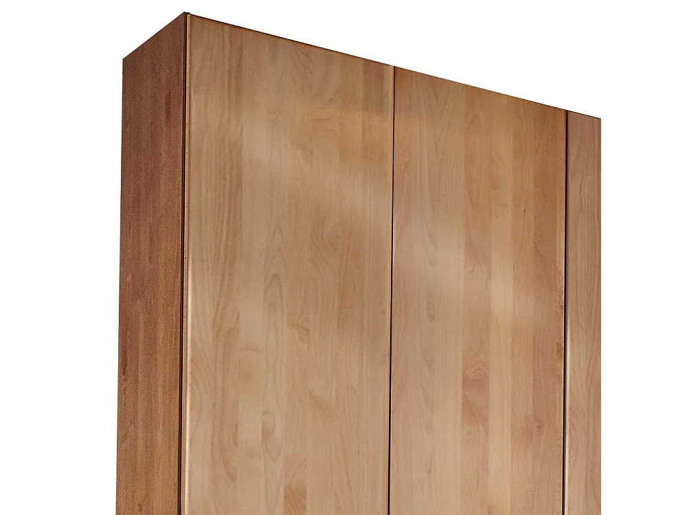 Kleiderschrank Drehtürenkleiderschrank mit Massivholz Türen in Erlefarben