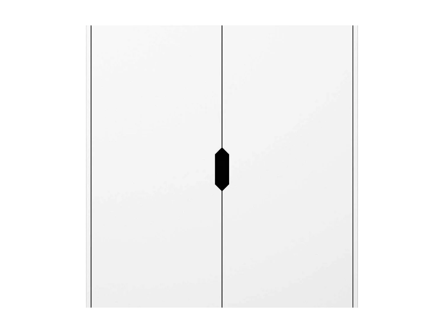 Kleiderschrank aus MDF Weiß lackiert zwei festen Kleiderstangen