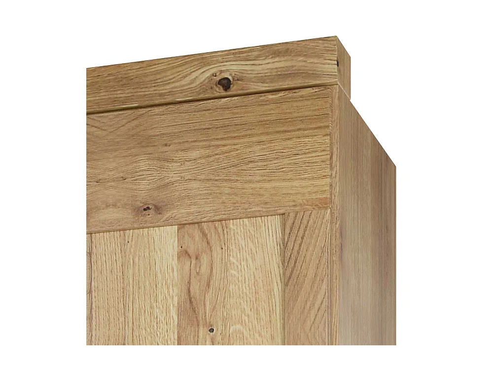 Asteiche teilmassiv Schlafzimmerschrank 221 cm hoch Landhausstil