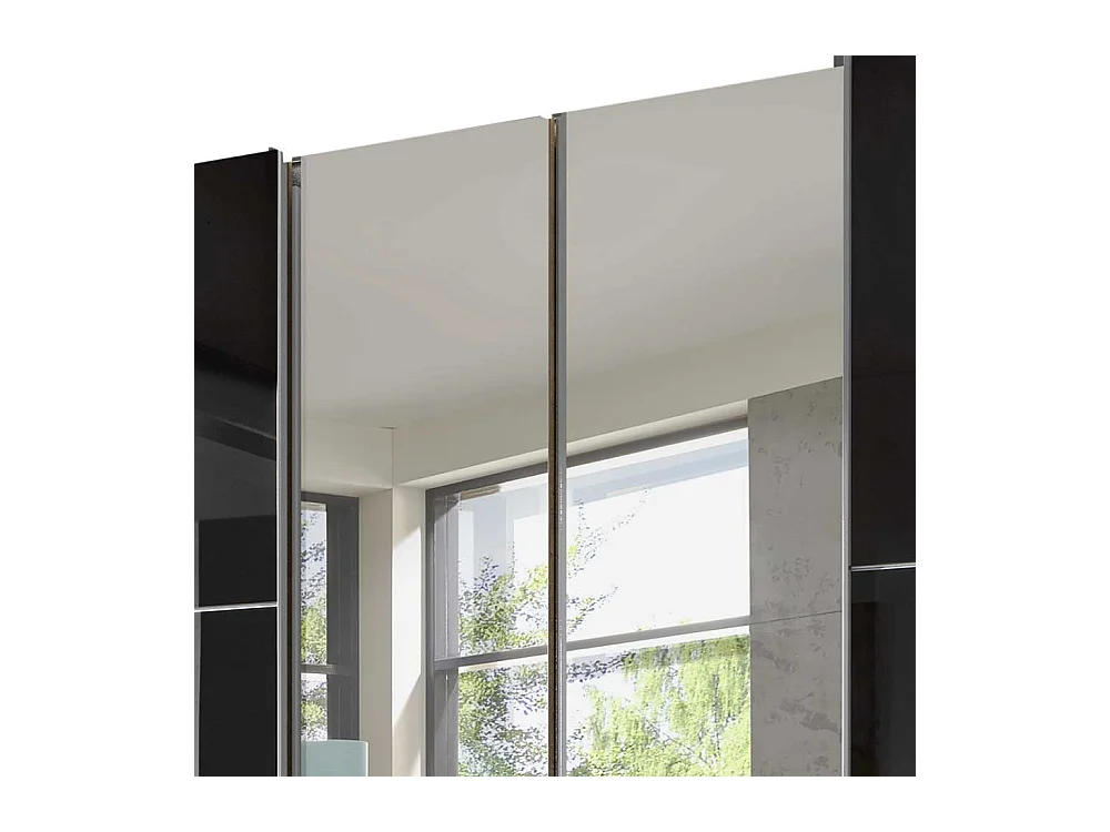 Moderner Schlafzimmerkleiderschrank mit Dreh- und Schiebetüren 300 cm breit