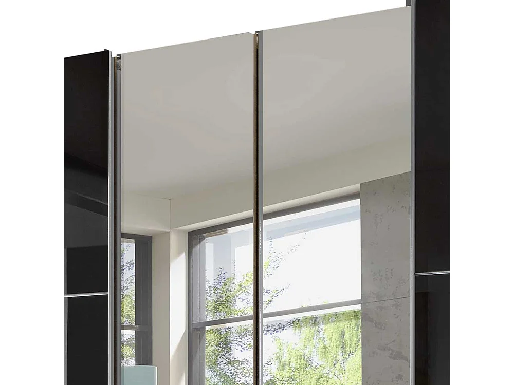 Moderner Schlafzimmerkleiderschrank mit Dreh- und Schiebetüren 300 cm breit