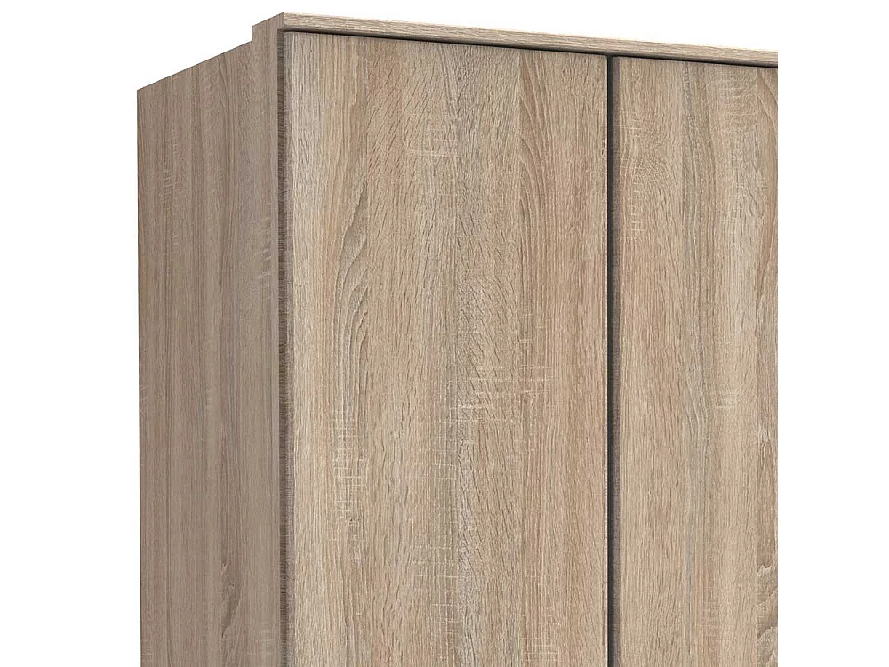 Kompakter Kleiderschrank in Eiche Sägerau drei Schubladen