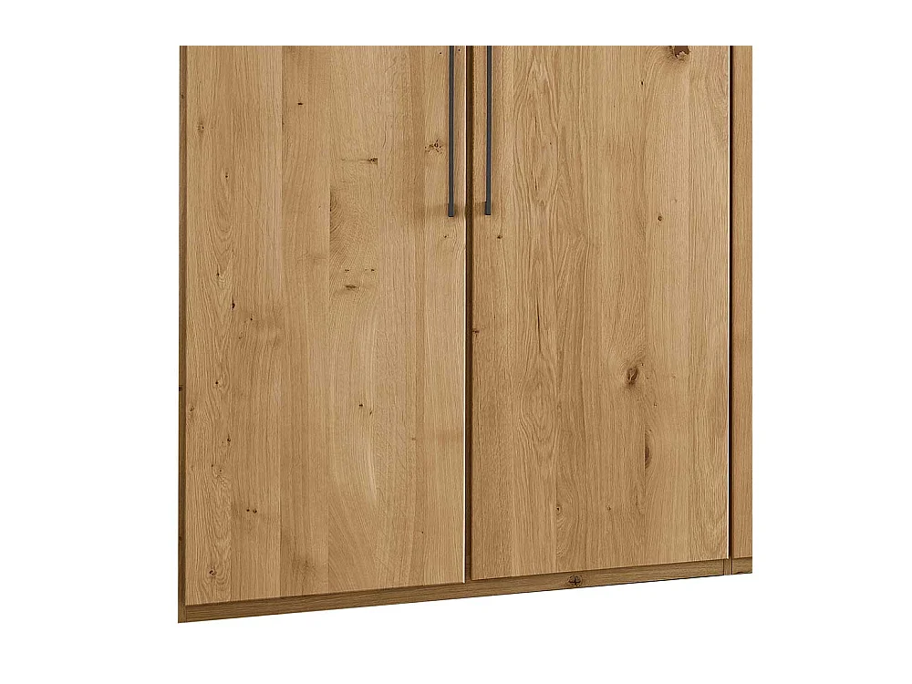 Kleiderschrank Wildeiche Bianco Made in Germany Metallgriffen