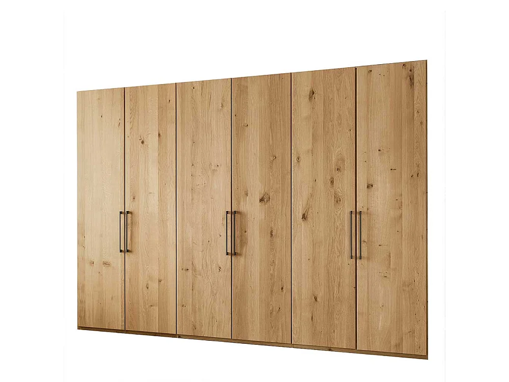 Kleiderschrank Wildeiche Bianco Made in Germany Metallgriffen