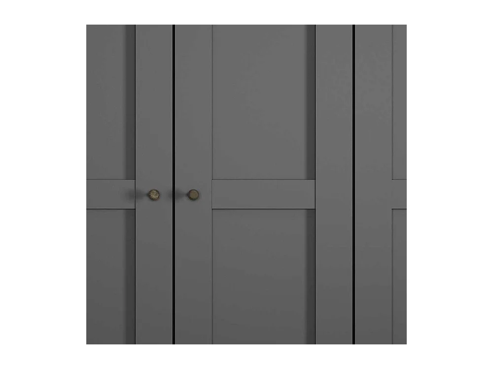 Schlafzimmer XL Drehtürenschrank in Dunkelgrau 300 cm breit