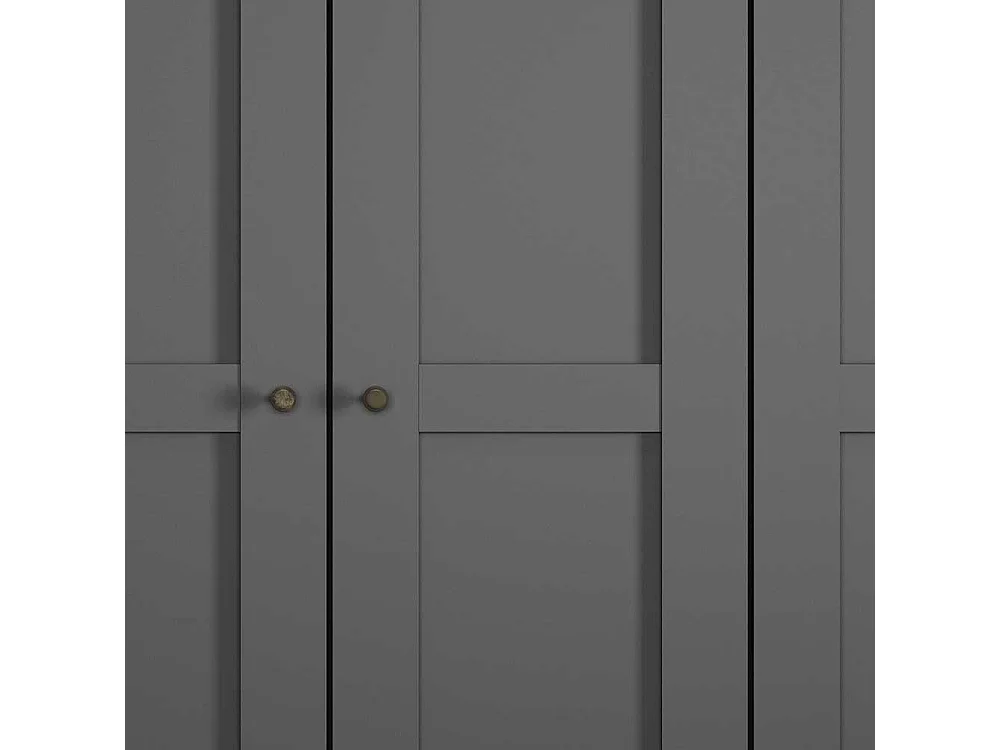 Schlafzimmer XL Drehtürenschrank in Dunkelgrau 300 cm breit