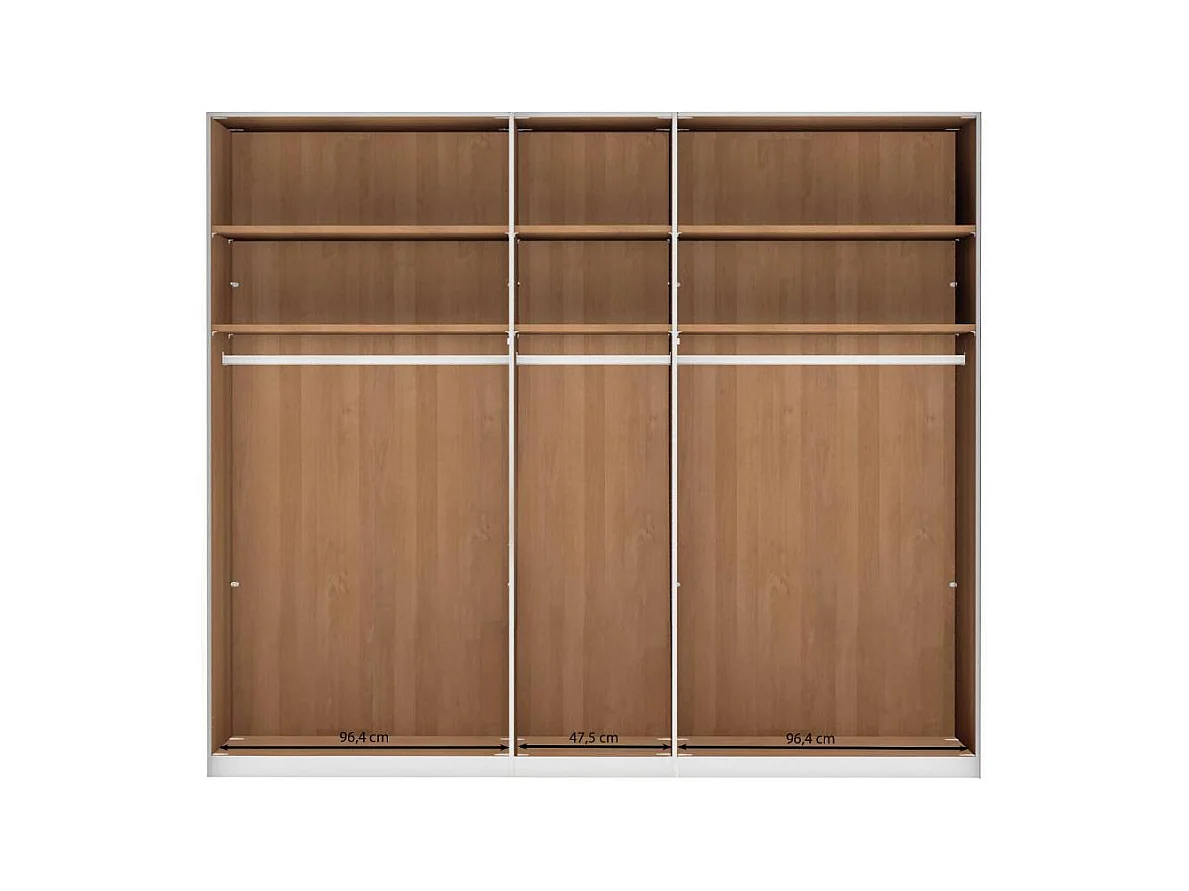 Drehtürenschrank Kleiderschrank in modernem Design mit Metallgriffen