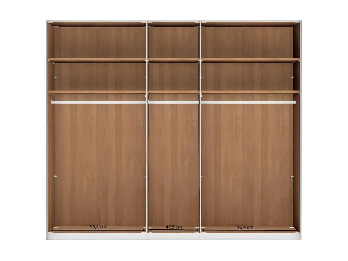 Drehtürenschrank Kleiderschrank in modernem Design mit Metallgriffen