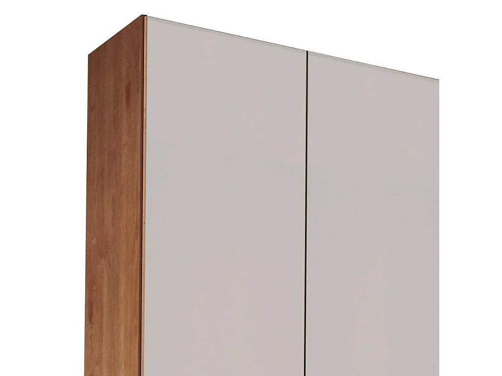 Drehtürenschrank Kleiderschrank in modernem Design mit Metallgriffen