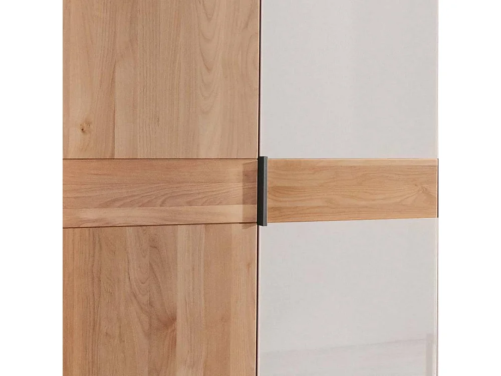 Drehtürenschrank Kleiderschrank in modernem Design mit Metallgriffen