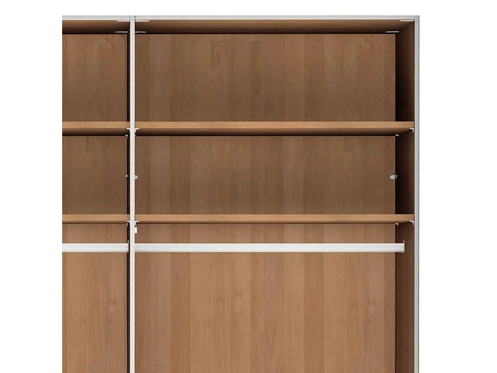 Drehtürenschrank Kleiderschrank in modernem Design mit Metallgriffen