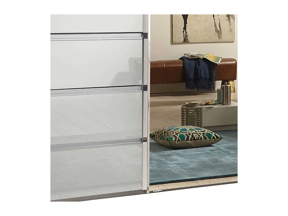 Weißer Gleittürenschrank Made in Germany Spiegeln