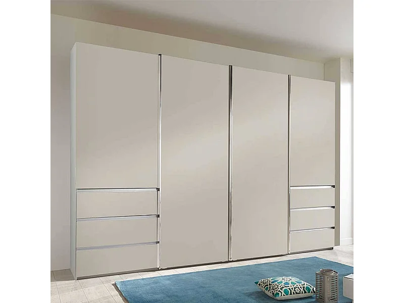 Schlafzimmerschrank modern in Champagner Schwebetüren