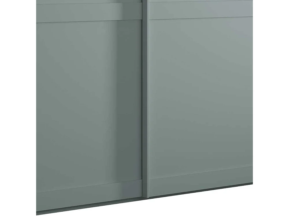 Schiebetürenschrank graugruen im Landhausstil Made in Germany