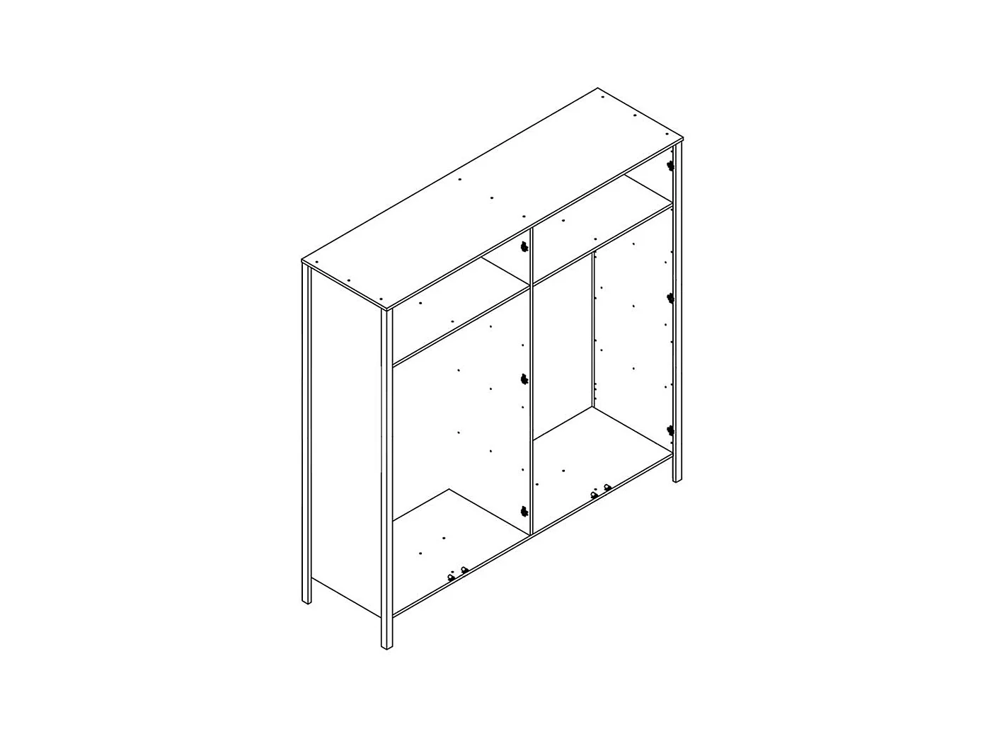 Schlafzimmer Kleiderschrank aus Wildeiche Massivholz 4 türig