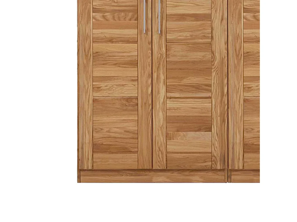 Schlafzimmer Kleiderschrank aus Wildeiche Massivholz 4 türig