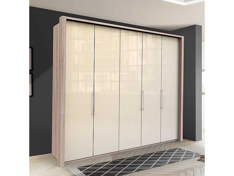 XL Schlafzimmerschrank in Cremefarben Eiche Sägerau