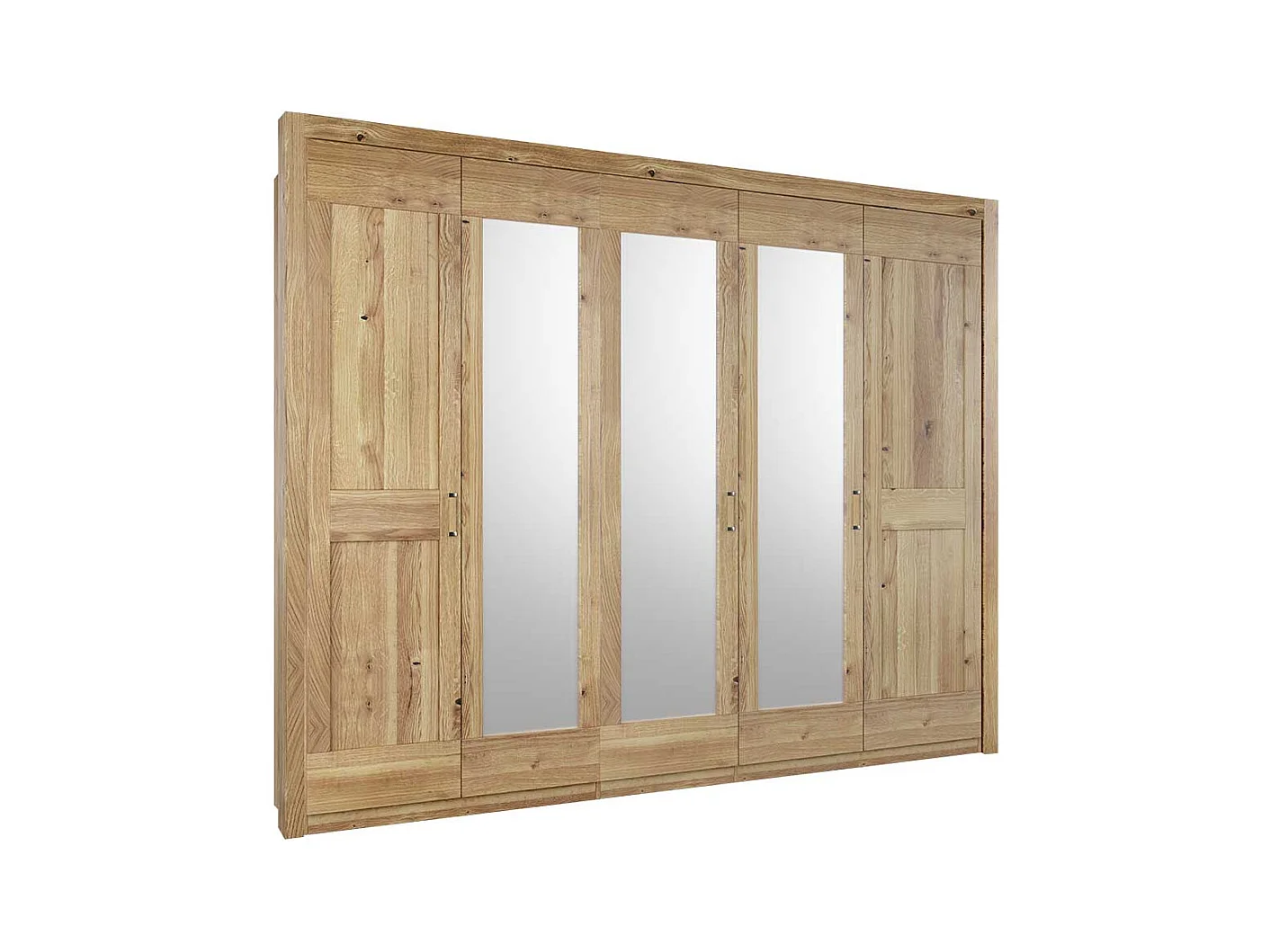 Teilmassiver Kleiderschrank im Landhausstil Spiegeltürer