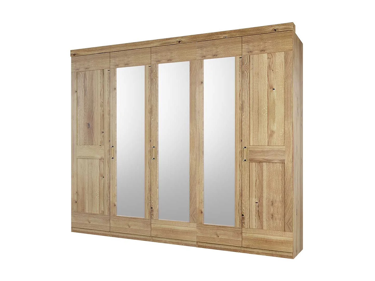 Teilmassiver Kleiderschrank im Landhausstil Spiegeltürer